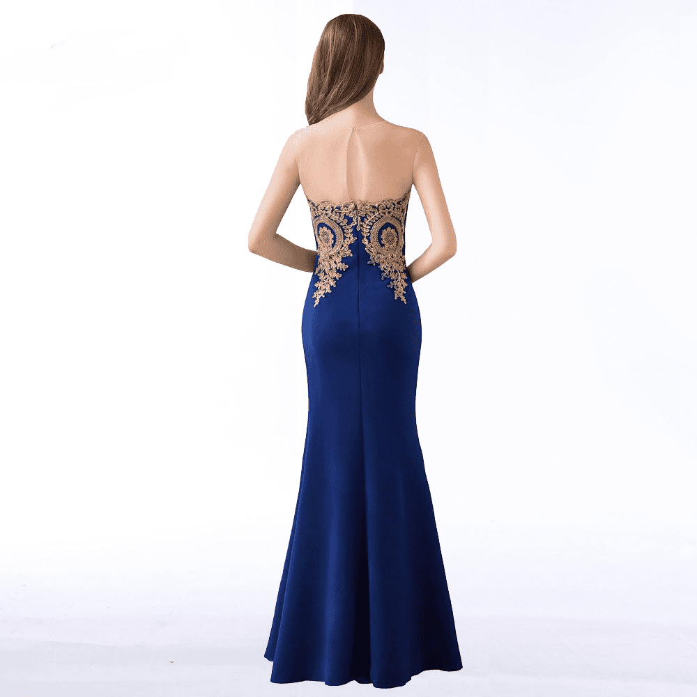 Royal Blue Long Formal Mermaid Evening Bridesmaid Dress - My Wedding Ideas