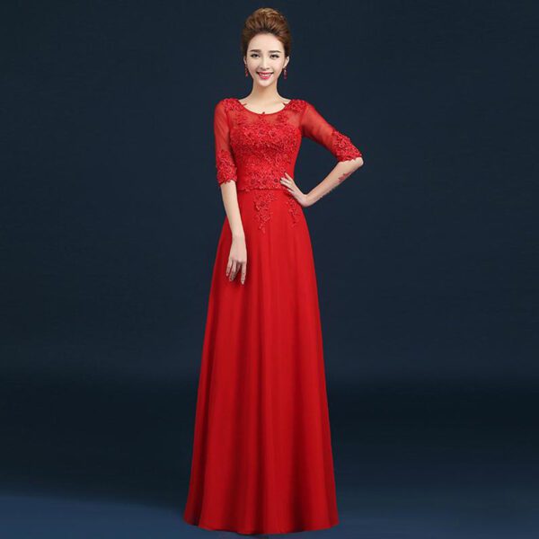 Long Colorful Bridesmaid Dress