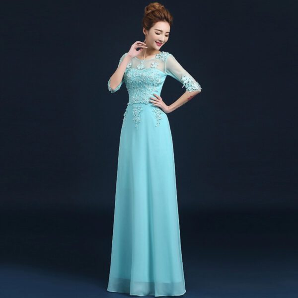 Long Colorful Bridesmaid Dress