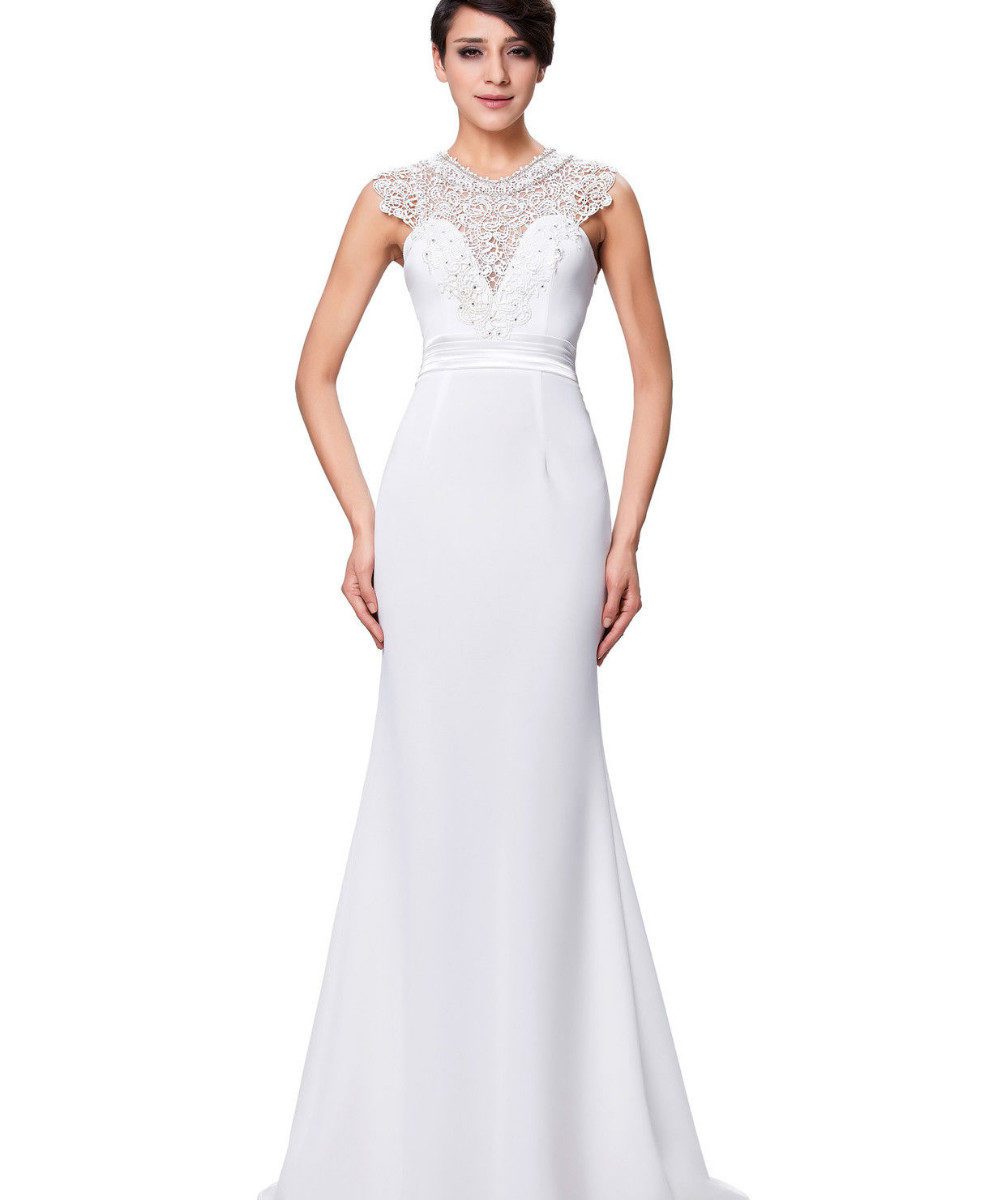 Vintage Lace White Mermaid Wedding Dress - My Wedding Ideas
