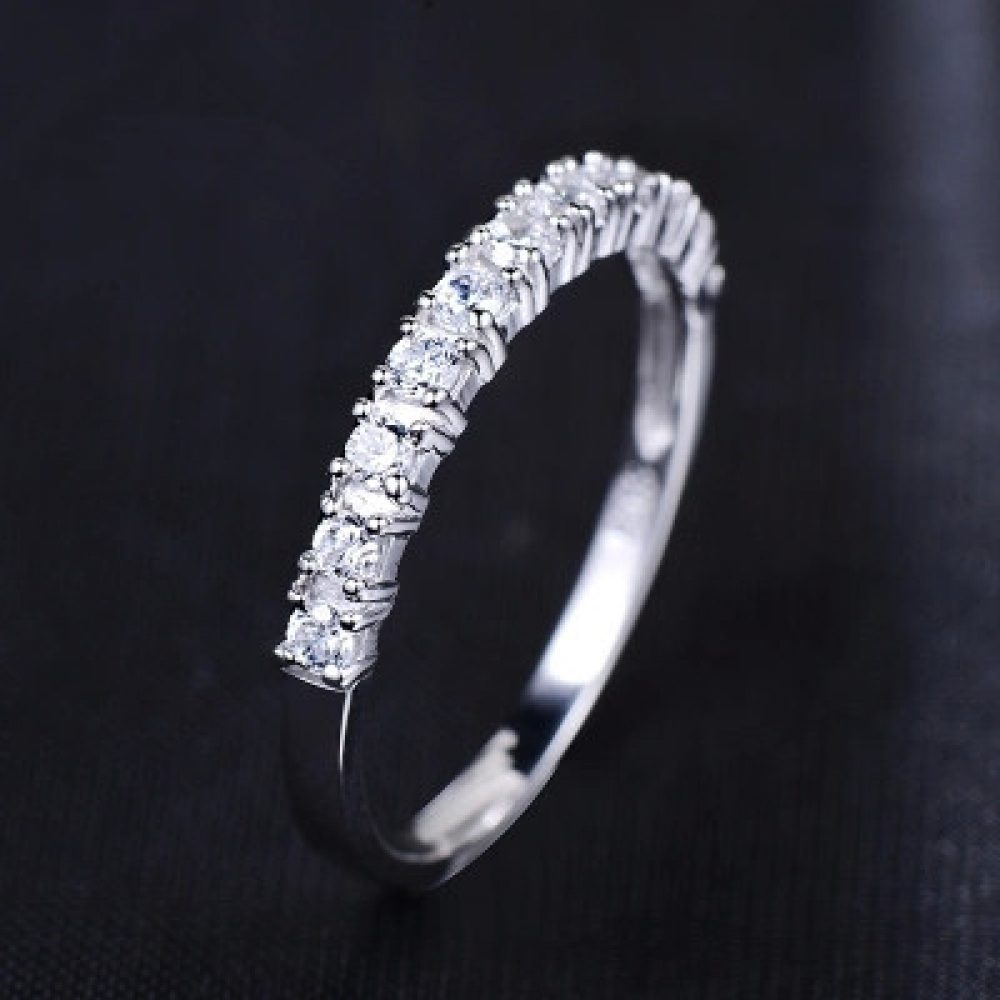 Romantic Shiny Zircon Silver Plated Ring - My Wedding Ideas