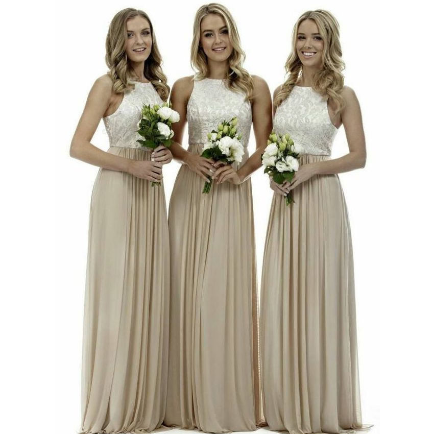 Elegant Simple Chiffon A-Line Long Bridesmaid Dress