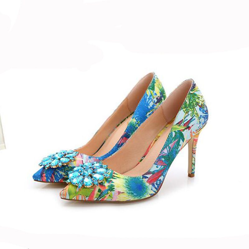 Rhinestone Thin High-heeled Women Shoes
