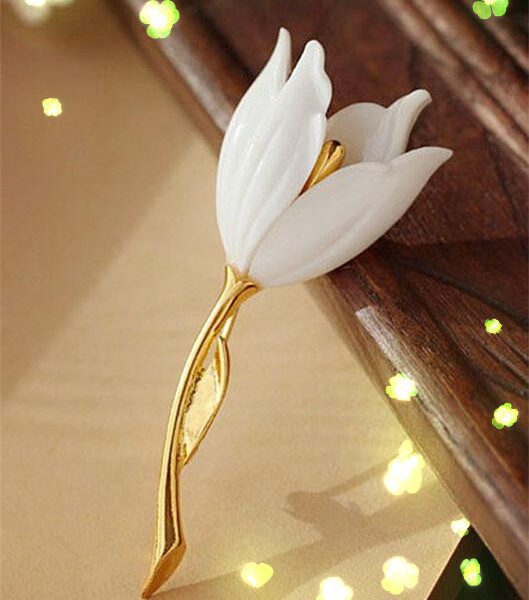 Tulip Magnolia Elegant Brooch Jewelry