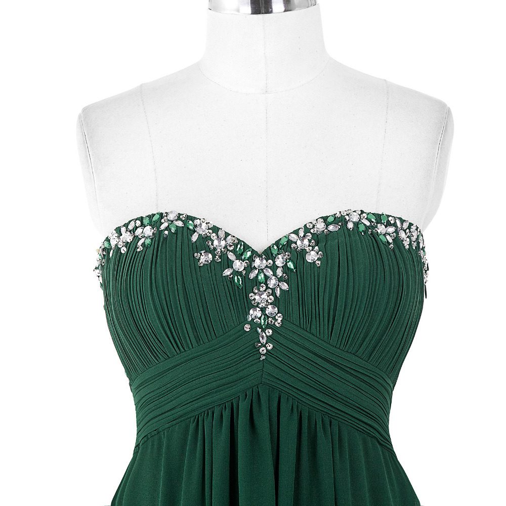 Lavender Green Black Chiffon Long Bridesmaid Dress