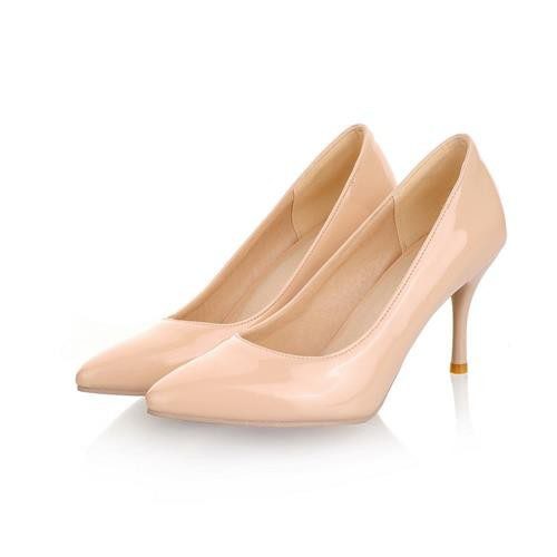 Classic High Heels White Red Beige Pink Black Wedding Shoes