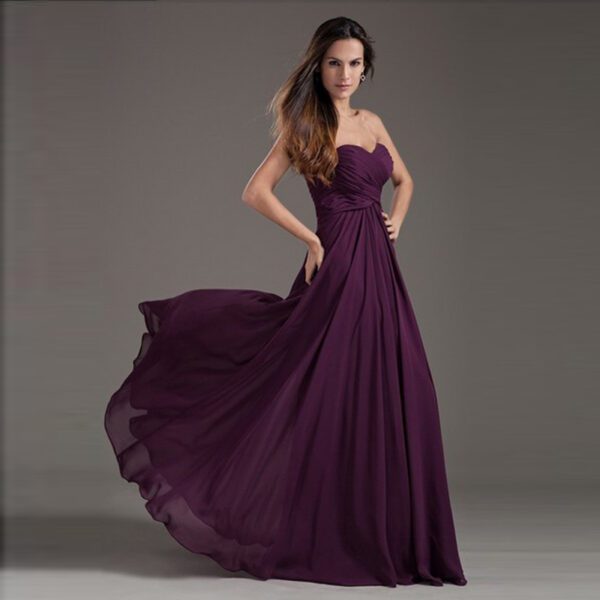 Purple Floor Length Off The Shoulder Pleated Lace Up Bridesmaid Dress