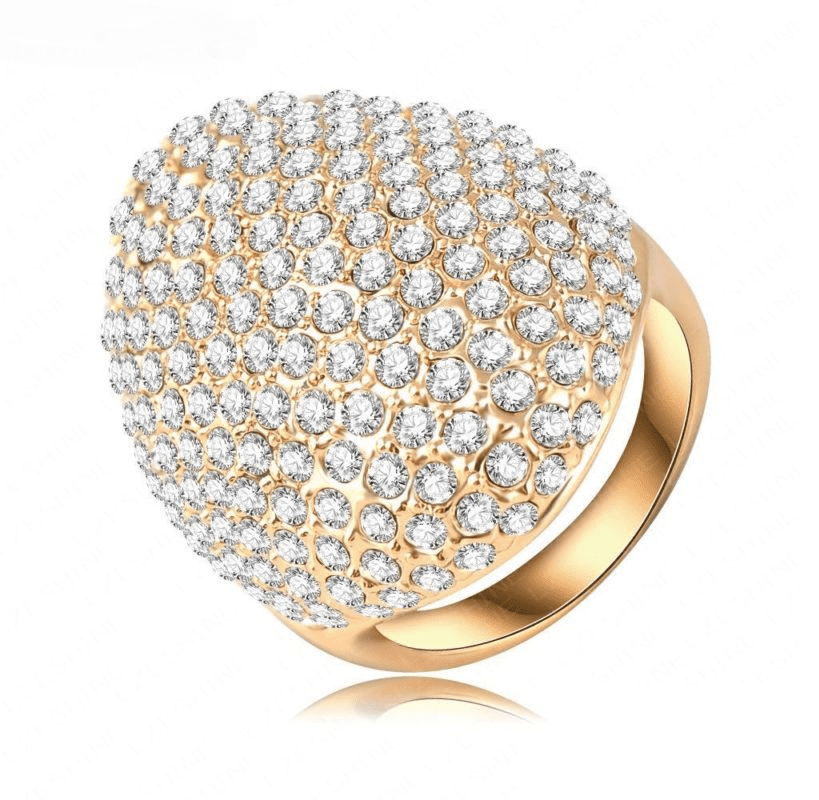 Rhinestone Austrian Crystals Wedding Ring Jewelry