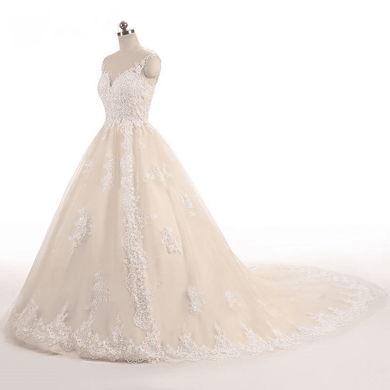 Elegant Off Shoulder Princess Wedding Dress