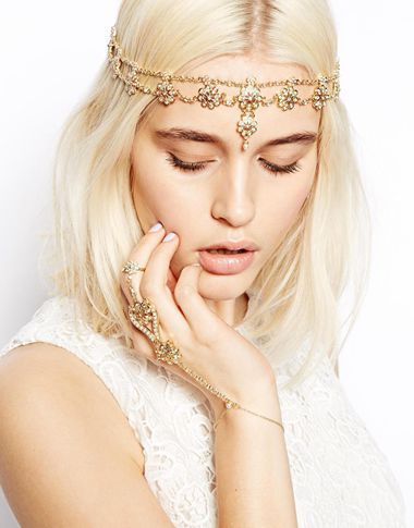 Pearl Tassel Flower Stretch Headband Wedding Hair Accessories