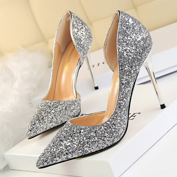 Sequined Wedding Party Shoes High Heels - My Wedding Ideas