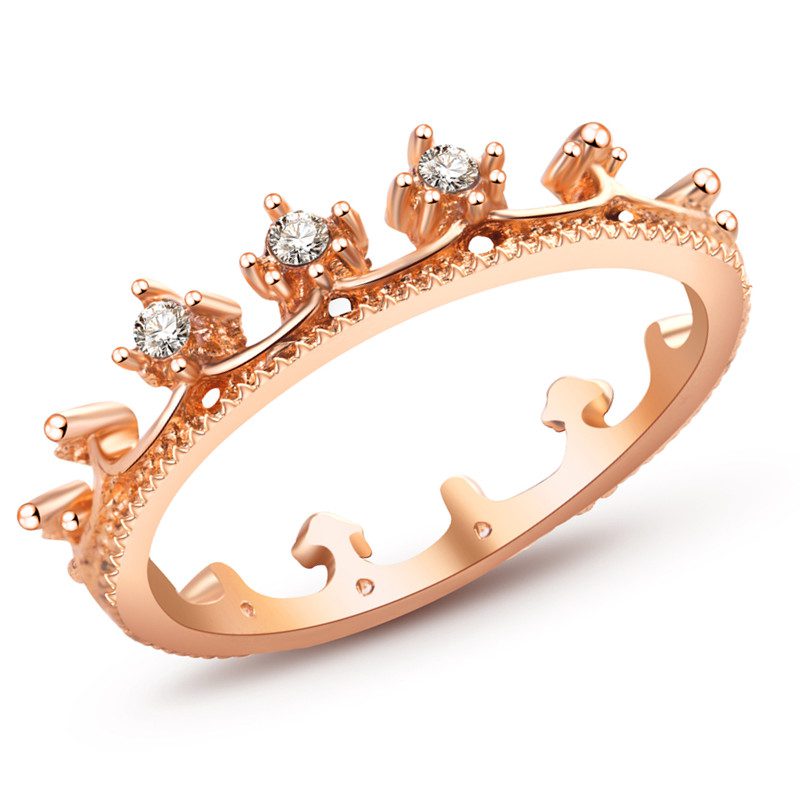 Elegant Crown Ring Wedding Jewelry