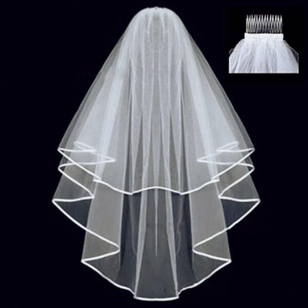 Wedding Simple Tulle Two Layers Veil