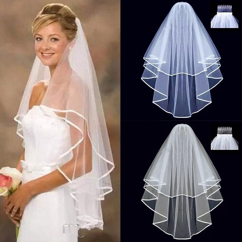 Wedding Simple Tulle Two Layers Veil