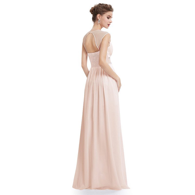Elegant V-Neck Long Evening Dress