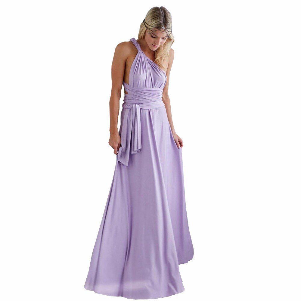 Elegant Backless Long Bridesmaid Dress