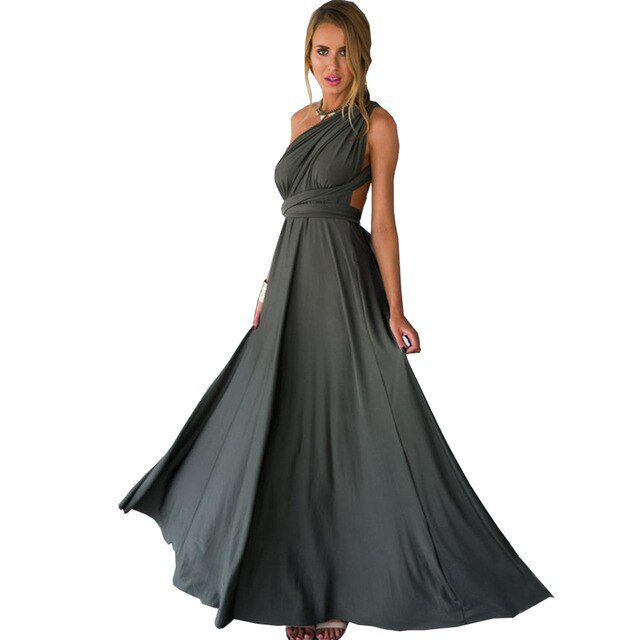 Elegant Backless Long Bridesmaid Dress