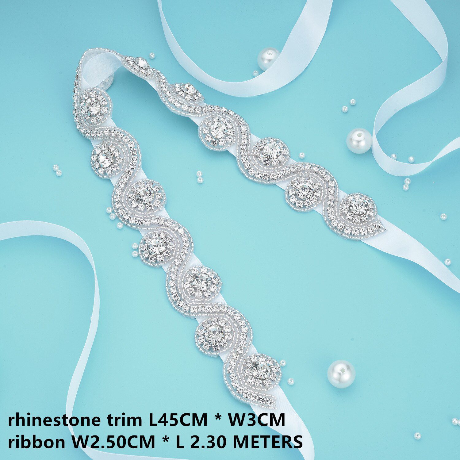 (1PC)Rhinestone Bridal belt wedding with crystal diamond wedding dress accessories belt sash for wedding dress WDD1043