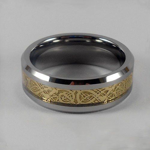 Classic Wedding Rings For Women Men's Tungsten Ring Black Tungsten with Red Aluminum Engagement Ring Free Engraving Ring