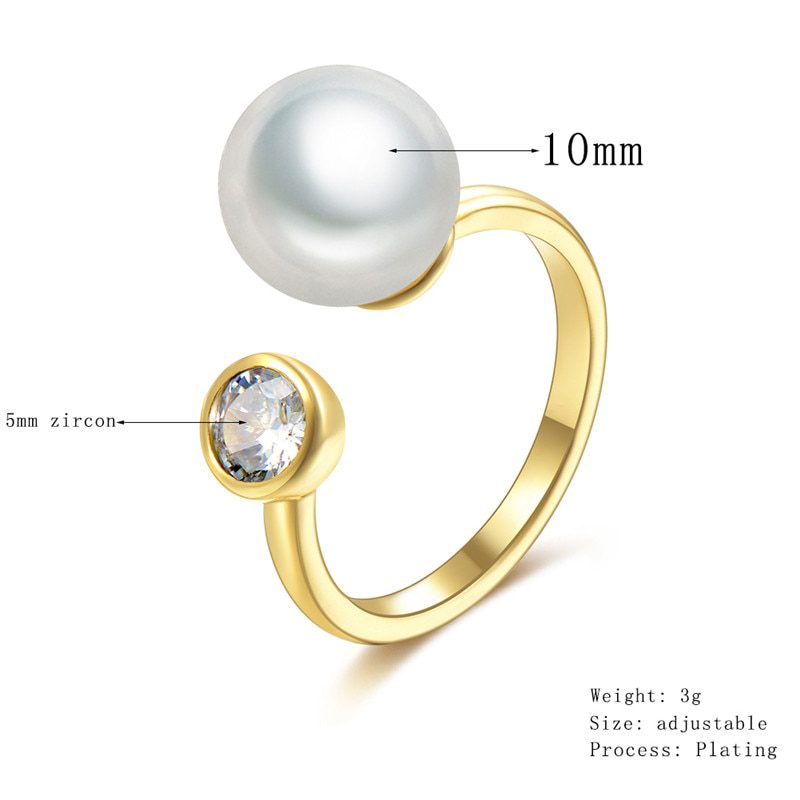 Rose Gold Crystal Zircon Wedding Ring