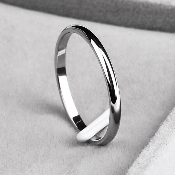 2mm titanium steel tricolor combination ring