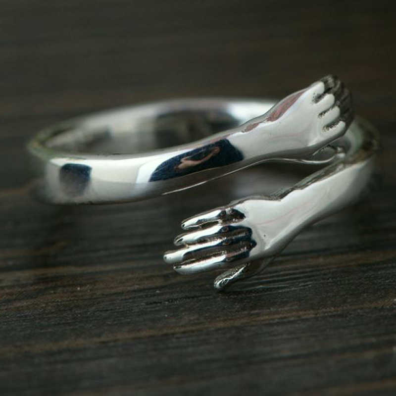 Bohemian Vintage Silver Color Hand Rings
