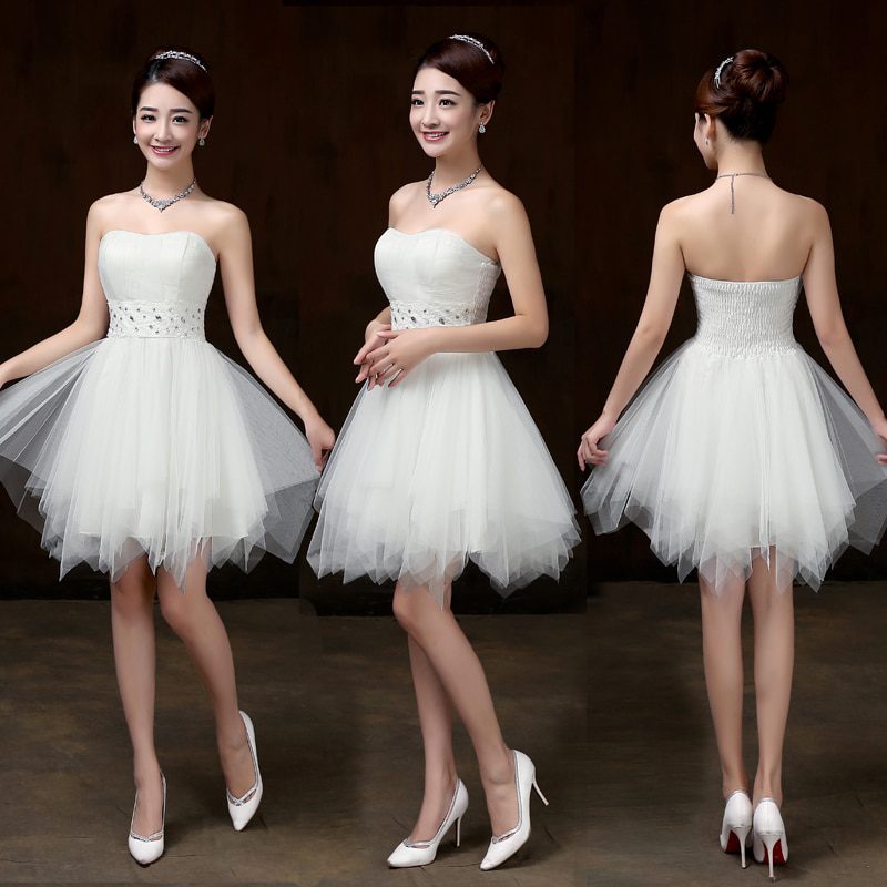 Popodion Bridesmaid Dress Bridemaid Dress Sisters Wedding Party Dress Hot Pink Dress WED90581