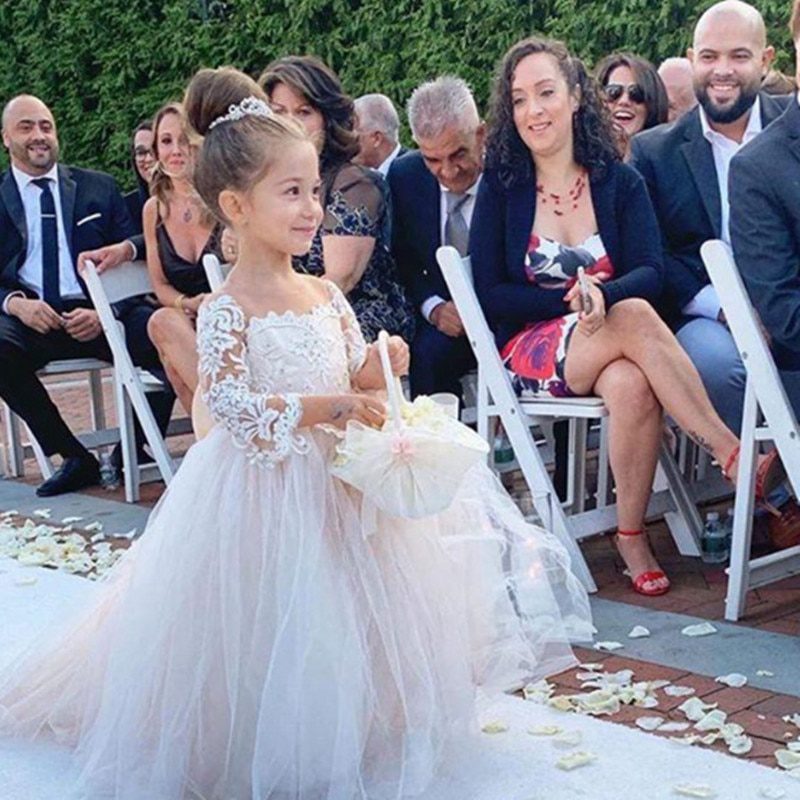 Classic Tulle Flower Girl Dress With Bow
