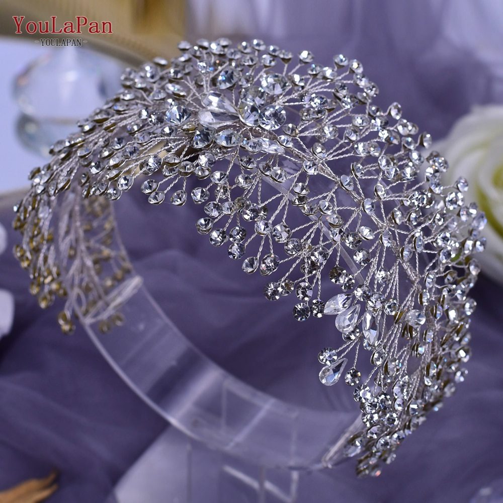 TOPQUEEN HP415 Bridal Headband Wedding Headpiece Bridal Tiara and Crown Princess Hair Accessories New Designs Woman Headbands