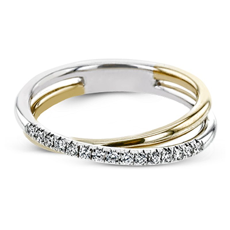 Simple X Shape Cross Wedding Ring