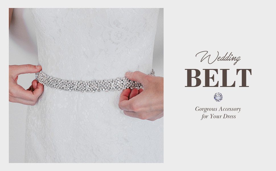 Handmade Bridal Crystal Shiny Rhinestone Applique Wedding Dress Belt
