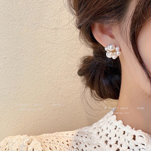 Elegant Romantic Unique Pearl Stud Earrings