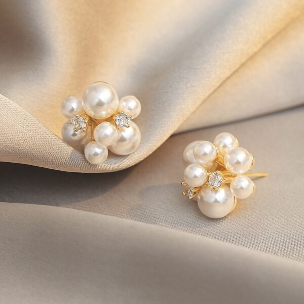 Elegant Romantic Unique Pearl Stud Earrings