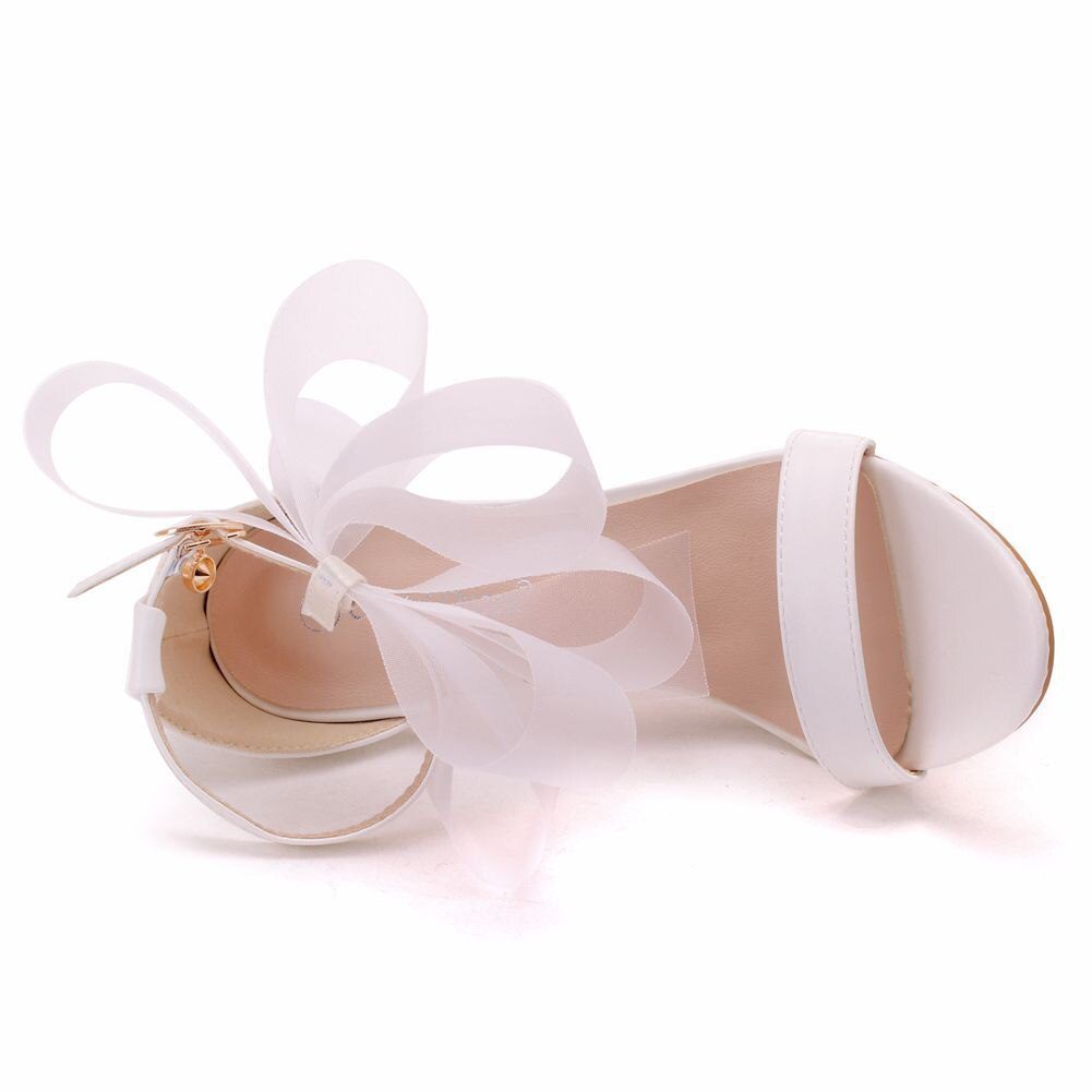 2021 Women shoes 11cm stiletto sandals high heel sandals white flowers wedding shoes bridesmaid dress skirt shoes