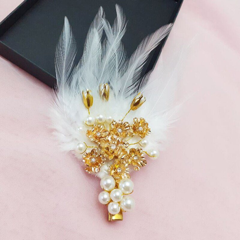 Elegant Crystal Pearl Headband Wedding Hair Accessories
