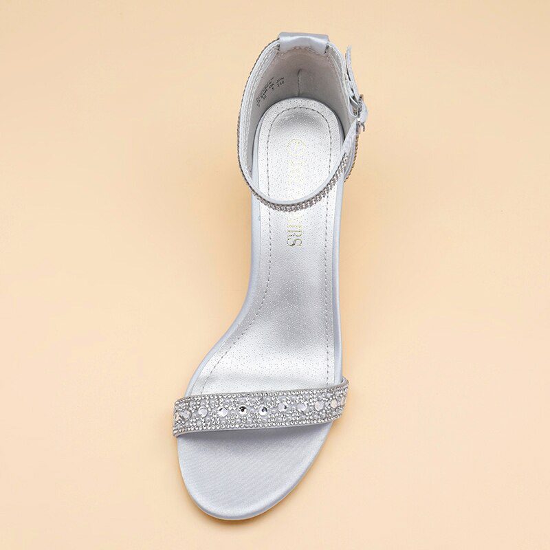 Bling Silver High Heels Wedding Bridal Shoes
