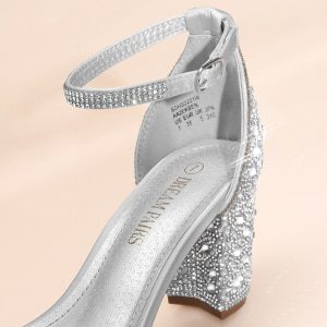 Bling Silver High Heels Wedding Bridal Shoes