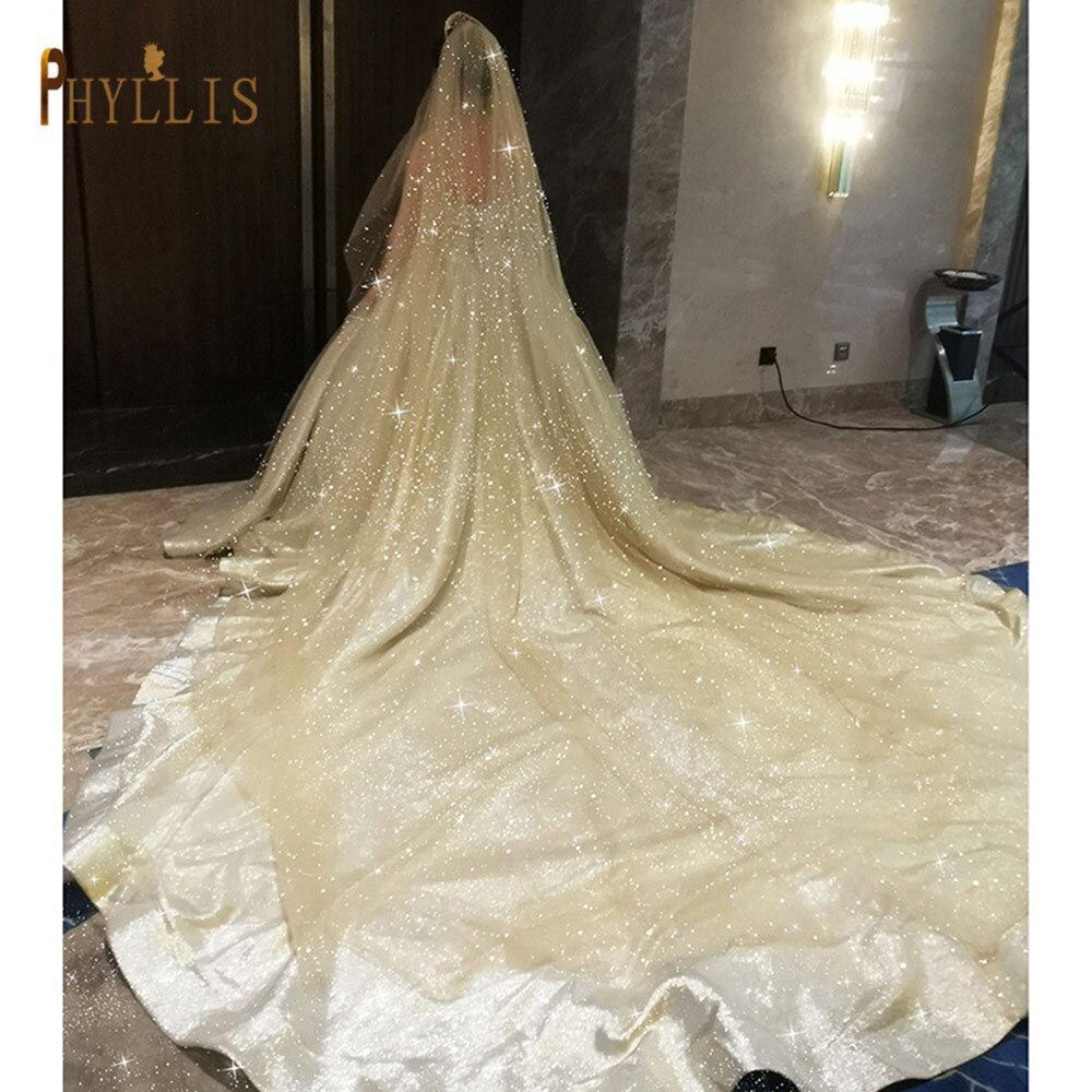 Luxury Cathedral Wedding Veil With Comb Wedding Accessories
