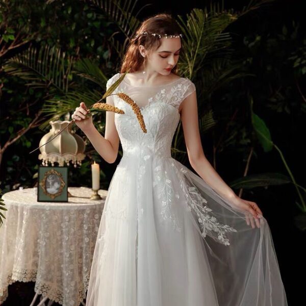 Elegant Lace Boho Wedding Dress