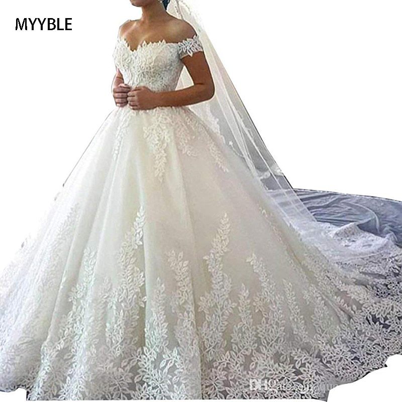 Off The Shoulder Lace Applique Sweetheart Wedding Dress
