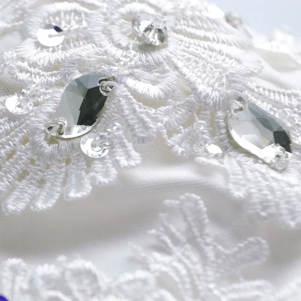 Sequins Diamonds Elegant White Lace Up Bridesmaid Dress