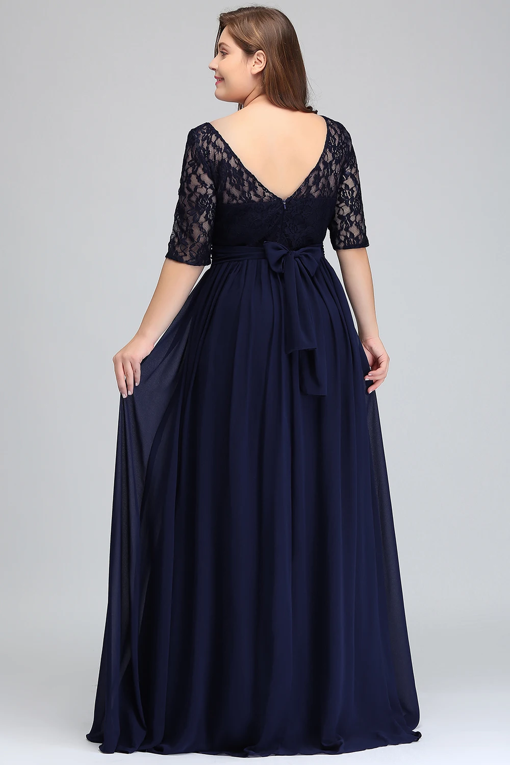 Elegant Long V-Back Sleeveless A-Line Bridesmaid Dress