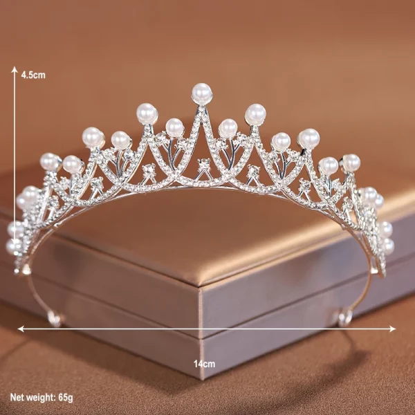 Silver Classic Wedding Crown Tiara