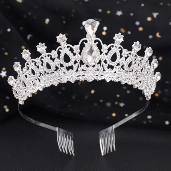 Retro Elegant Princess Baroque Vintage Rhinestone Tiara Crown Wedding Hair Accessories