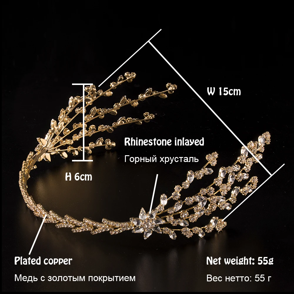 Crystal Rhinestone Hairband Fairy Tiara Crown For Wedding