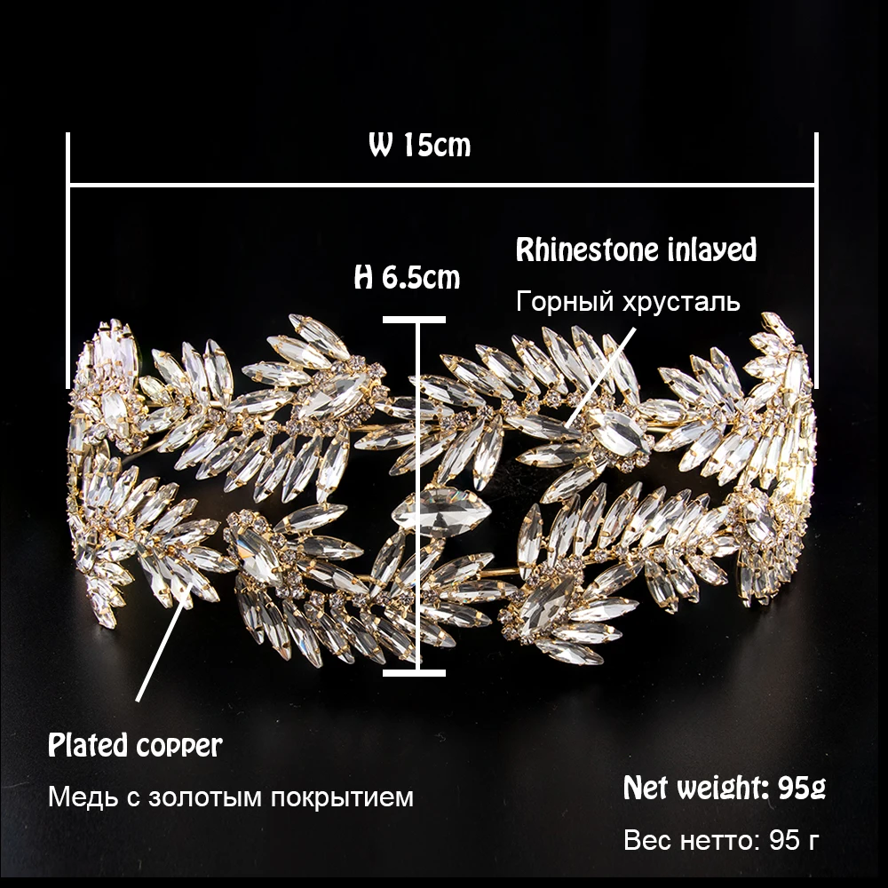 Crystal Rhinestone Hairband Fairy Tiara Crown For Wedding