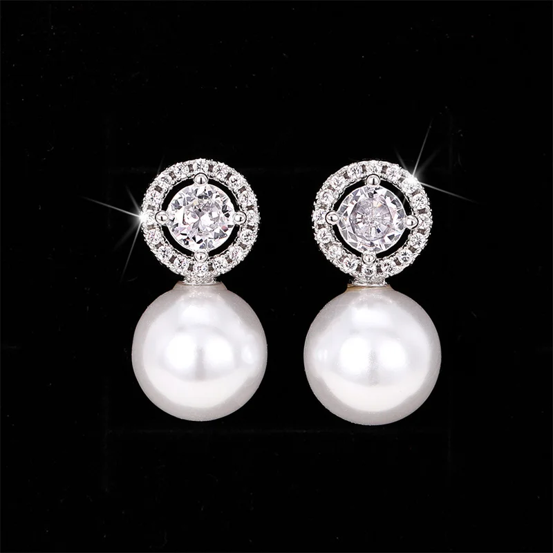 Sweet Pearl Earrings Wedding Party Jewelry