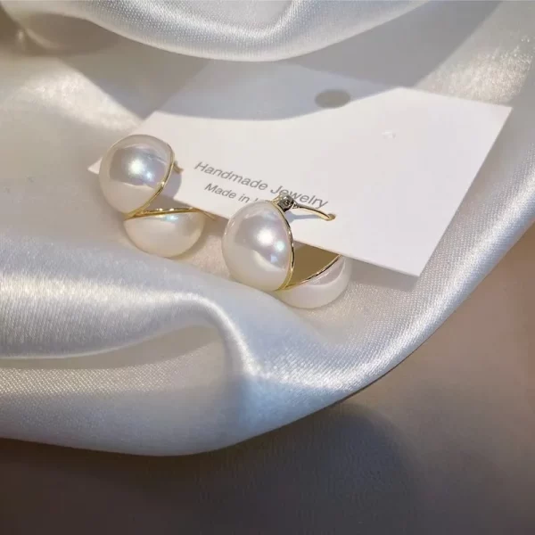 Cute Pearl Stud Earrings Wedding Engagement Jewelry