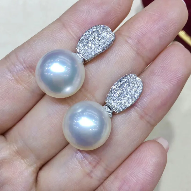 Pearl Silver Elegant Earrings Wedding Jewelry