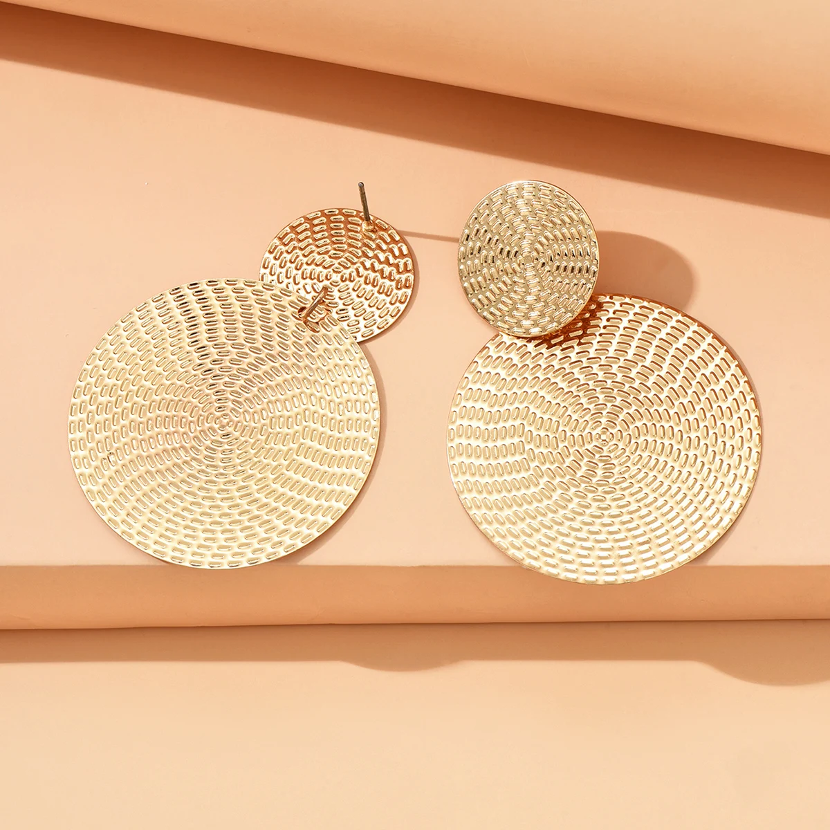 Bohemia Geometric Metal Round Earrings Wedding Jewelry